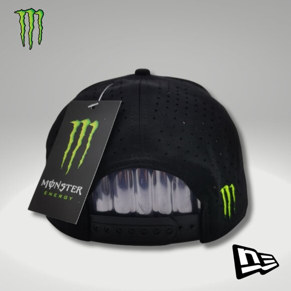 Hat Snapback New Era Black Ventilated White Rope Adjustable Box & Sticker - Picture 2 of 5